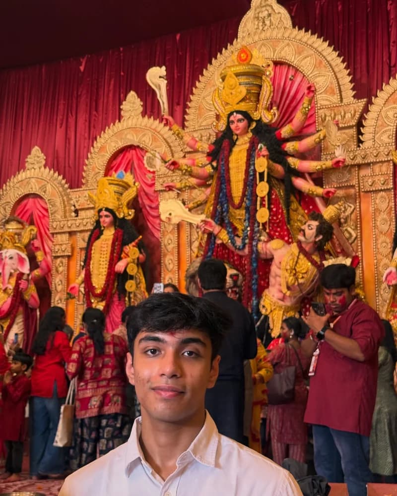 Trishit at a Durga Puja celebration