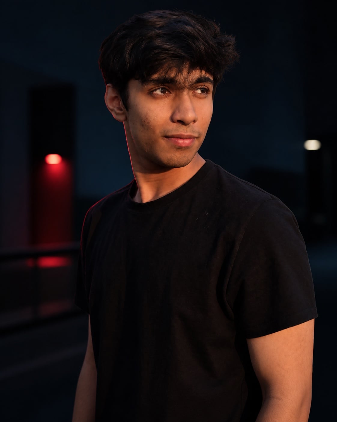 Trishit Swarnakar, photographed at night