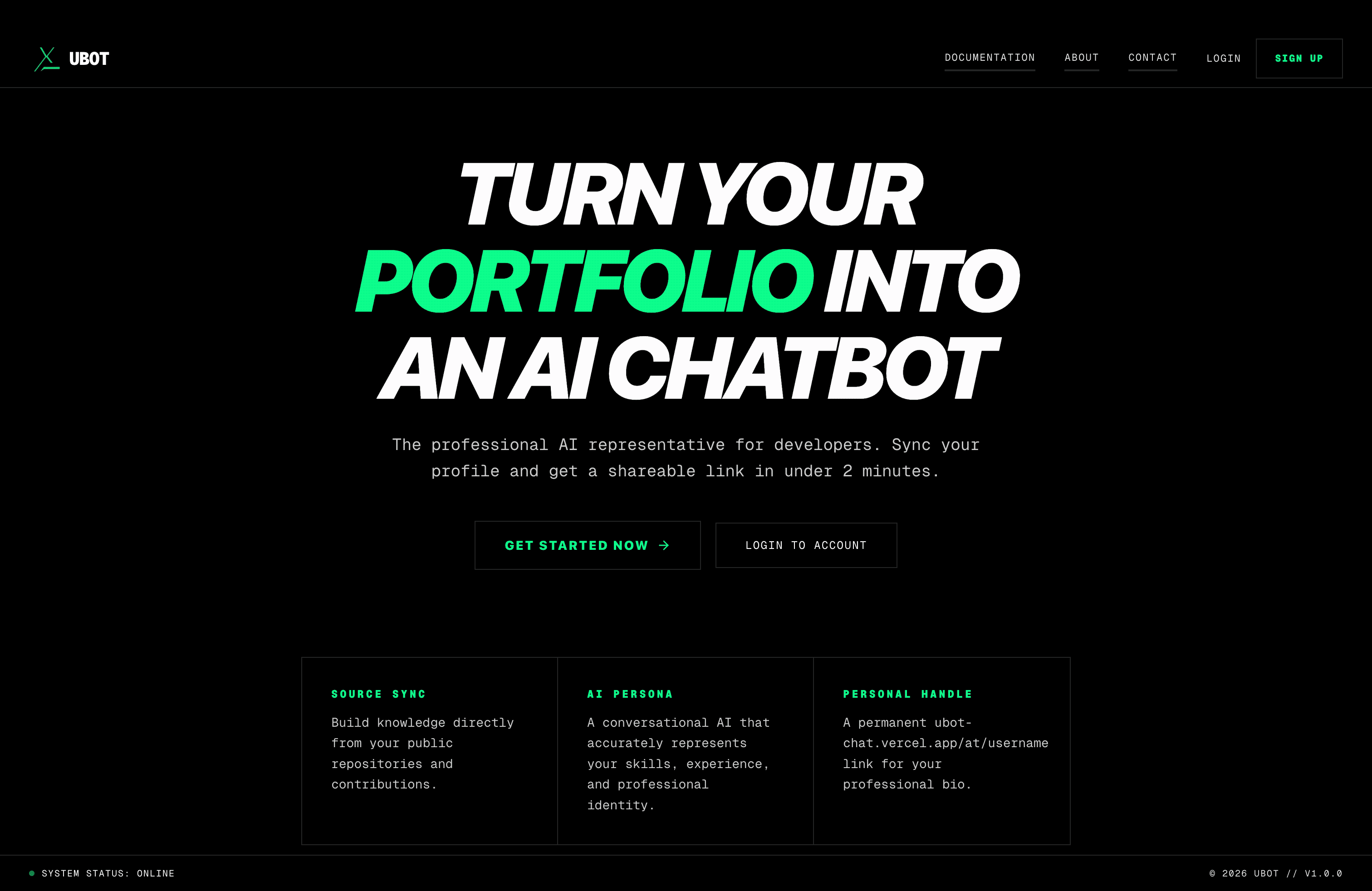UBOT interface